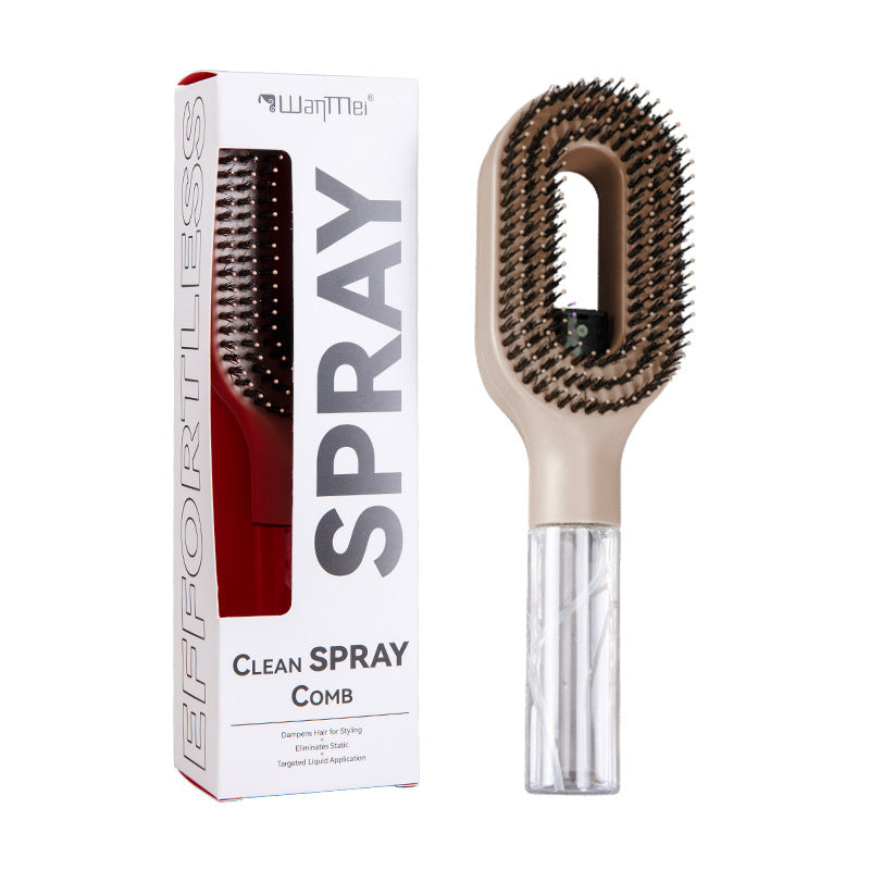 2-in-1 Mist Spray Detangling Hairbrush β Scalp Massage & Anti-Static Care