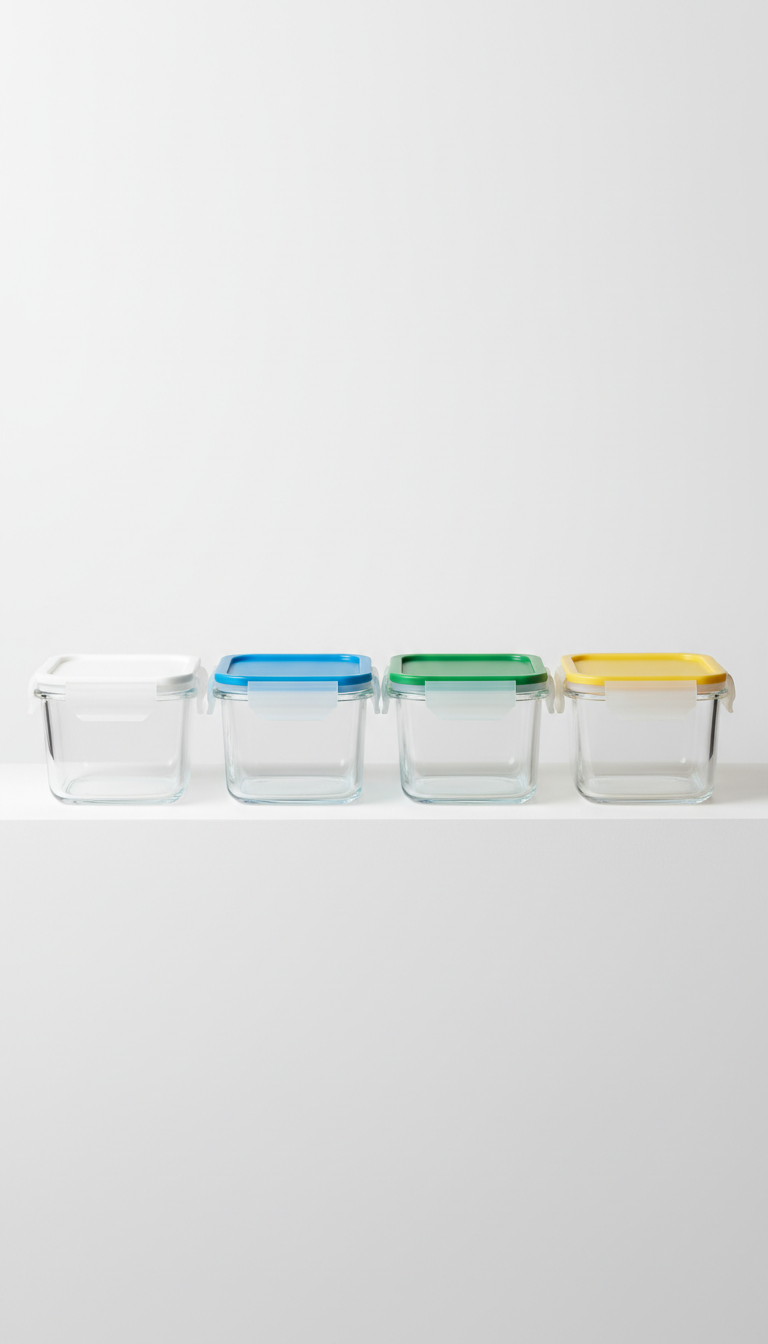 Glass Storage Container Set Leak-Proof Lids