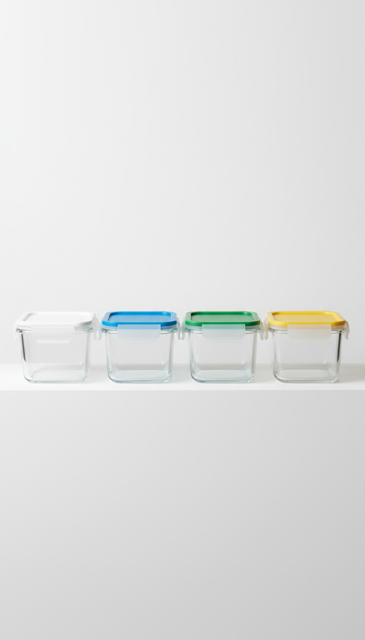 Glass Storage Container Set Leak-Proof Lids
