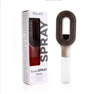 2-in-1 Mist Spray Detangling Hairbrush – Scalp Massage & Anti-Static Care