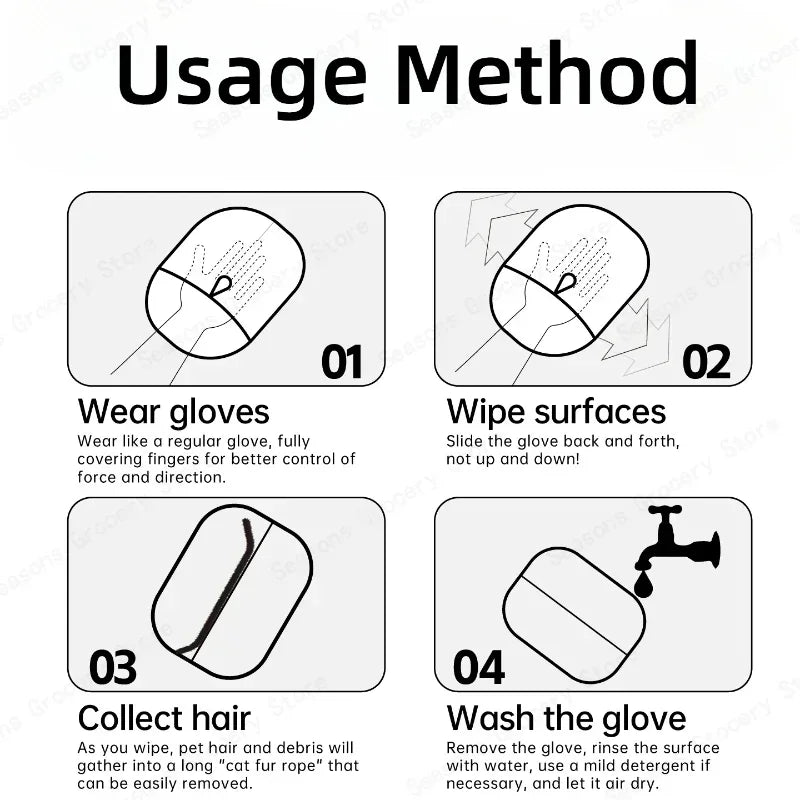 Pet Hair Remover Glove — Buy 1 Get 1 Free | Dog & Cat Fur Removal