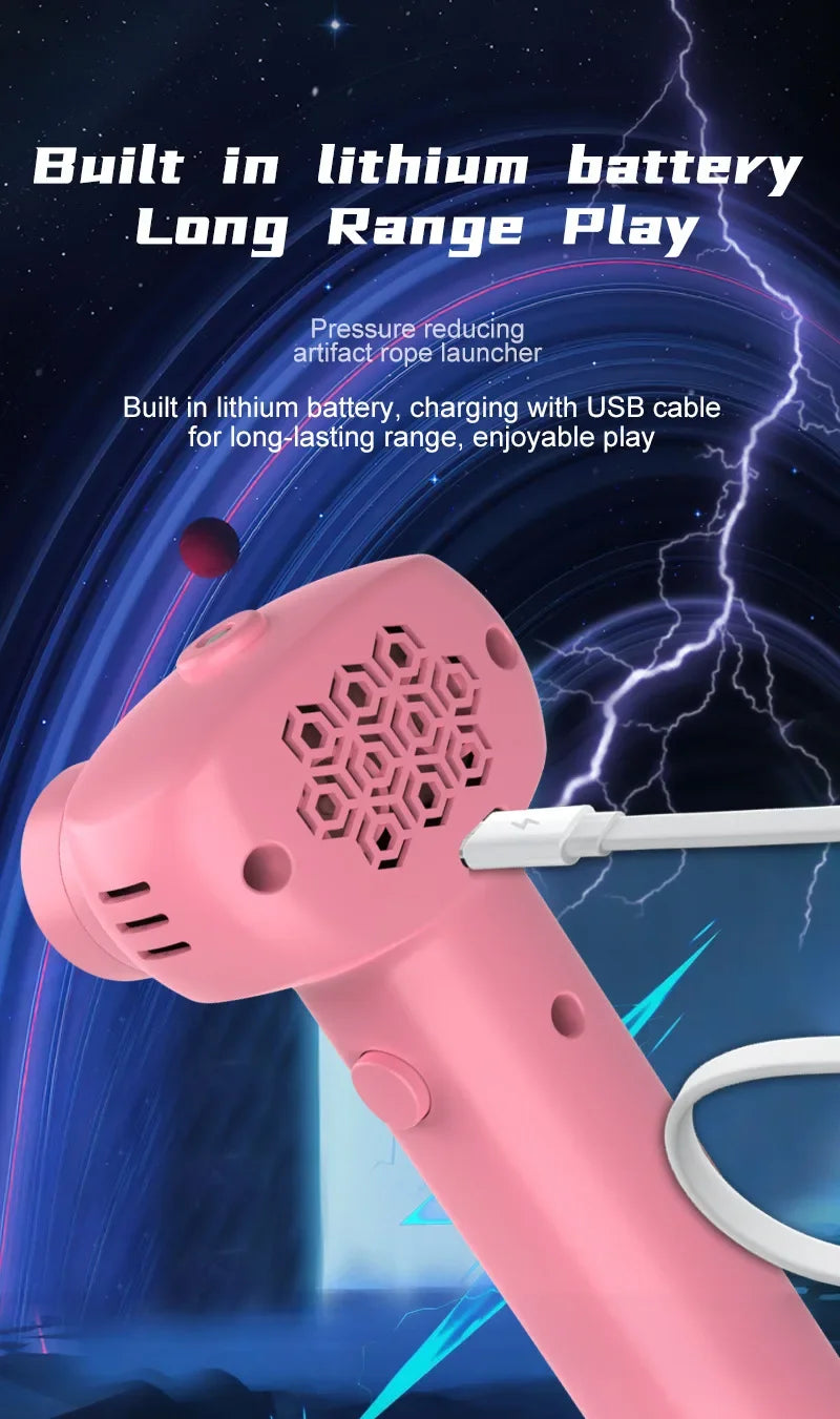 Rope Launcher Toy – Handheld Adjustable Speed Lasso for Kids & Adults